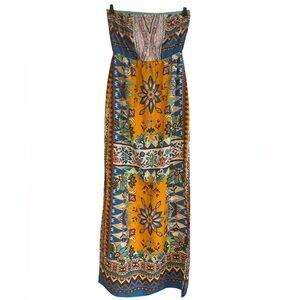 Flying Tomatoe Tube top maxi dress with lace embroidery.